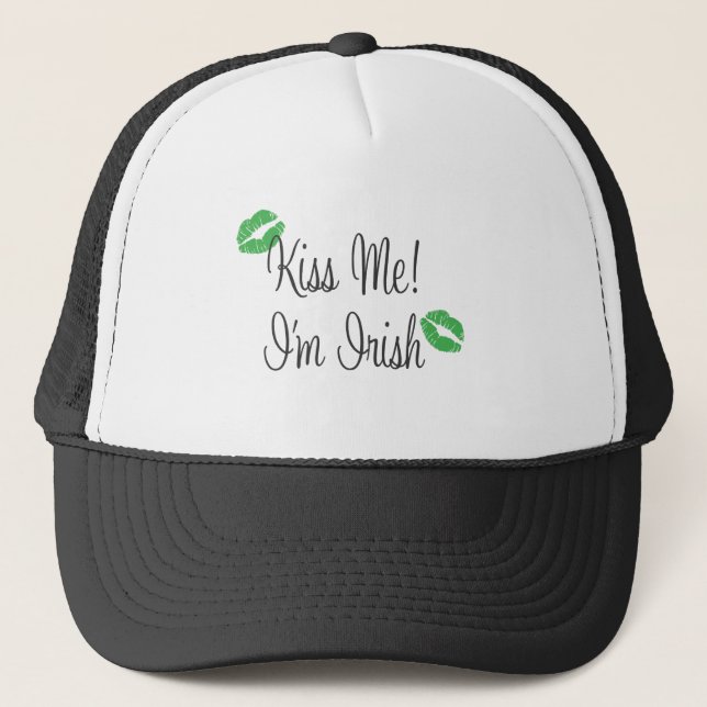 Kiss Me! I'm Irish Trucker Hat (Front)