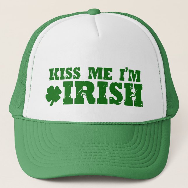 Kiss Me Im Irish Trucker Hat (Front)