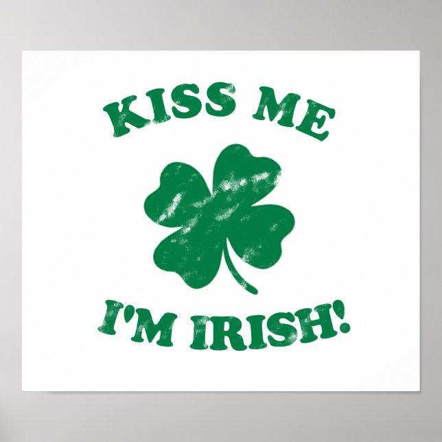 Kiss me I'm Irish Vintage Poster (Front)