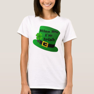 Kiss Me I'm Irish Womens T-shirt