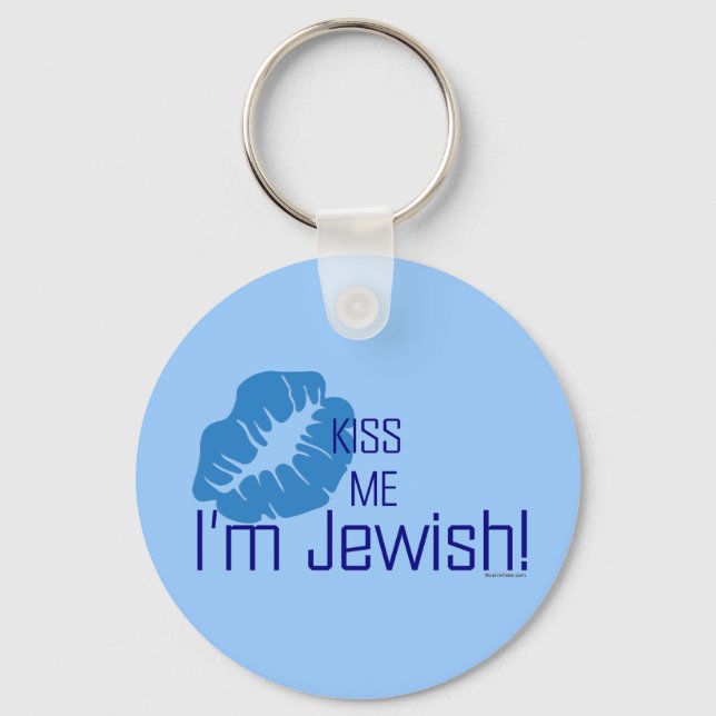 Kiss Me I'm Jewish Keychain (Front)