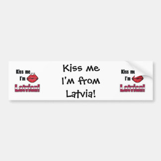 Kiss me I'm Latvian Bumper Sticker
