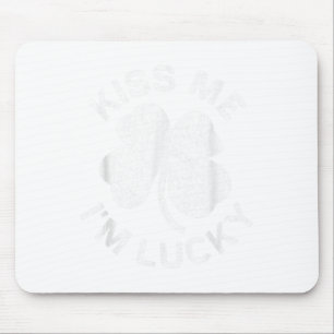 Kiss Me Im Lucky Shirt Irish Men Women Kids St Pat Mouse Pad