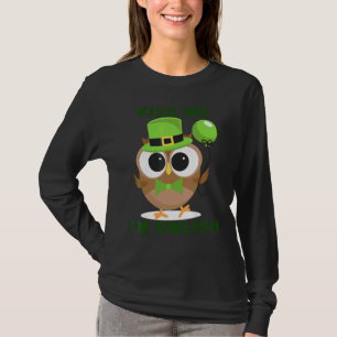 Kiss Me I'm Owlish St Patrick's Day T-Shirt