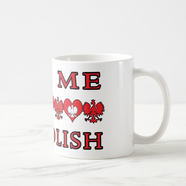 Kiss Me I'm Polish Coffee Mug (Right)
