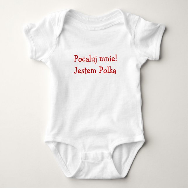 Kiss Me! I'm Polish (Girl) Baby Bodysuit (Front)