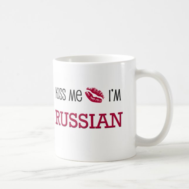 Kiss Me I'm RUSSIAN Coffee Mug (Right)