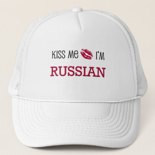 Kiss Me I'm RUSSIAN Trucker Hat