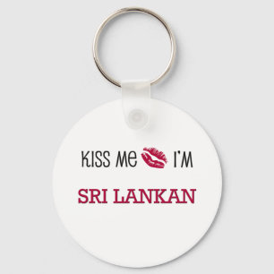 Kiss Me I'm SRI LANKAN Key Ring