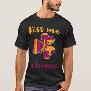 Kiss me I'm Sri Lankan Shamrock St Patrick's Day T-Shirt