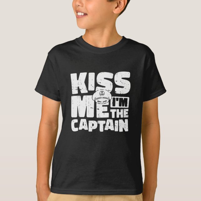 Kiss Me Im The Captain Sailing - Sailor St Patrick T-Shirt (Front)