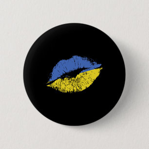 Kiss Me I'm Ukrainian! Proud Ukrainian Valentine's 6 Cm Round Badge