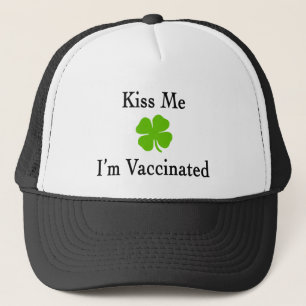 Kiss Me Im Vaccinated Trucker Hat