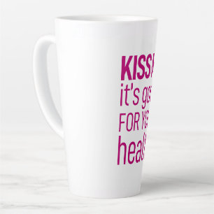 Kiss me it's good for your health latte mug