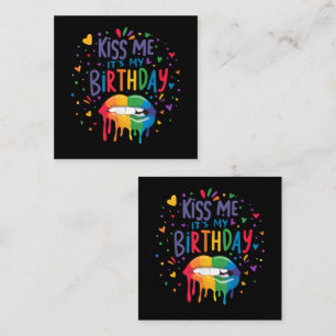 Kiss Me It's My Birthday Loyalty Card