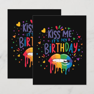 Kiss Me It's My Birthday Thank You Card