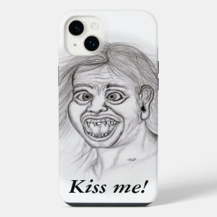 Kiss ME! - Pencil drawing black and white Design iPhone 14 Plus Case