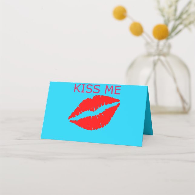 Kiss Me Place Card (Front)