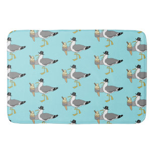 Kiss Me Quick Seaside Seagull Bath Mat