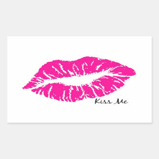 Kiss Me Rectangular Sticker