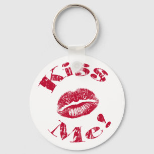 Kiss Me! Red Lips Key Ring
