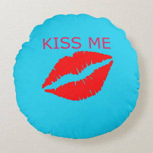 Kiss Me Round Cushion