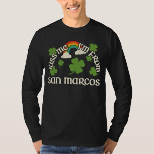 Kiss Me Shamrock  City St Patrick's Day San Marcos T-Shirt