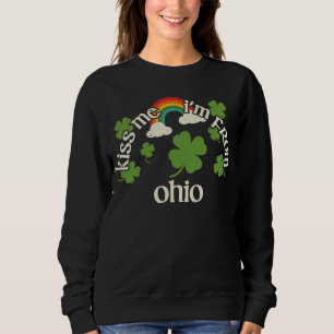 Kiss Me Shamrock  State St Patrick's Day Ohio Sweatshirt