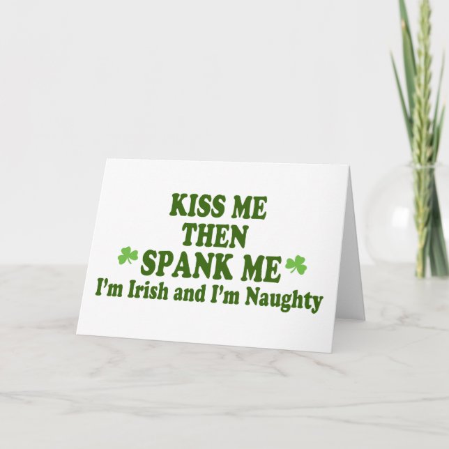 Kiss Me Then Spank Me Gift Card (Front)