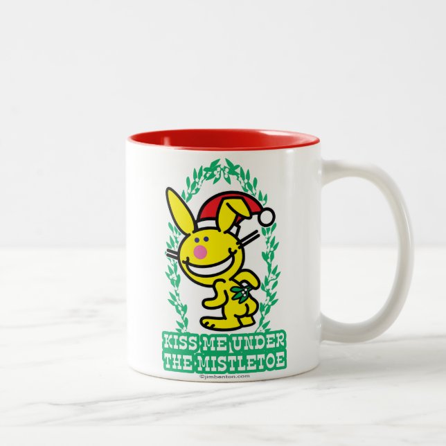 Kiss Me Under The Mistletoe Two-Tone Coffee Mug (Right)