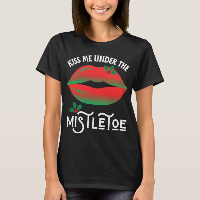 Kiss Me Under The Mistletoe Ugly Christmas Sweater (Front)