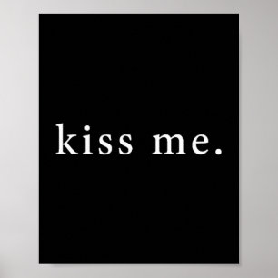 Kiss Me Valentine's Day Minimalist  Poster