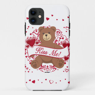 Kiss Me! Valentine's Day Teddy Bear Case-Mate iPhone Case