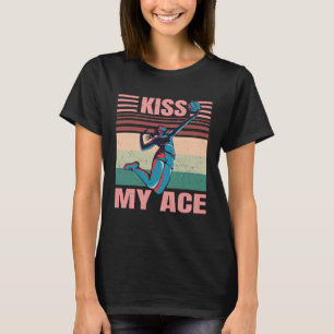 Kiss My Ace  Female Volleyball Player  Retro T-Shirt
