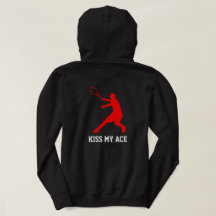 Kiss My Ace Funny tennis hoodie for men and boys