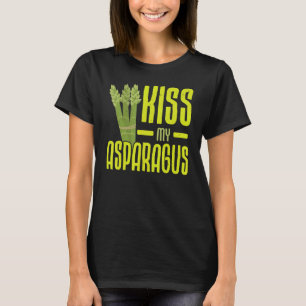 Kiss My Asparagus Garden Vegetable Vegetarian Vega T-Shirt