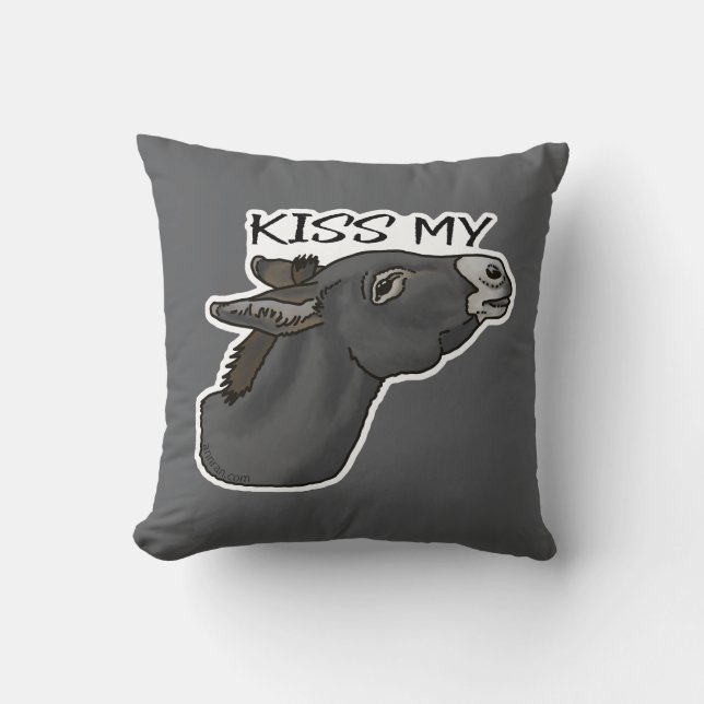 Kiss My... Burro Cushion (Front)