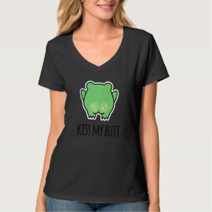 Kiss My Butt Green Frog T-Shirt