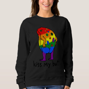 Kiss My Butt LGBT Frog Sweatshirt
