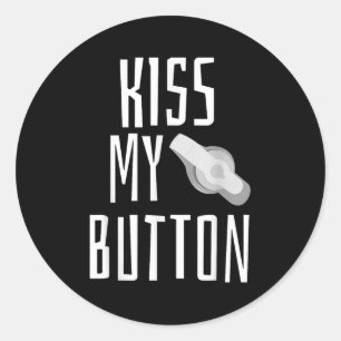 Kiss My Button Feeding Tube Awareness Tubie G-tube Classic Round Sticker
