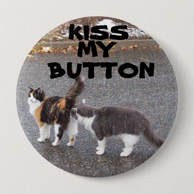 Kiss my button Kissing Cats (Front)