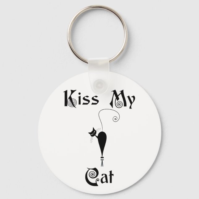 Kiss My Cat Key Ring (Front)