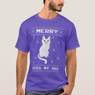 Kiss My Christmas December Cat Hates Christmas boy T-Shirt
