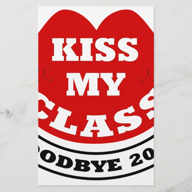 kiss my class 2018 stationery (Front)
