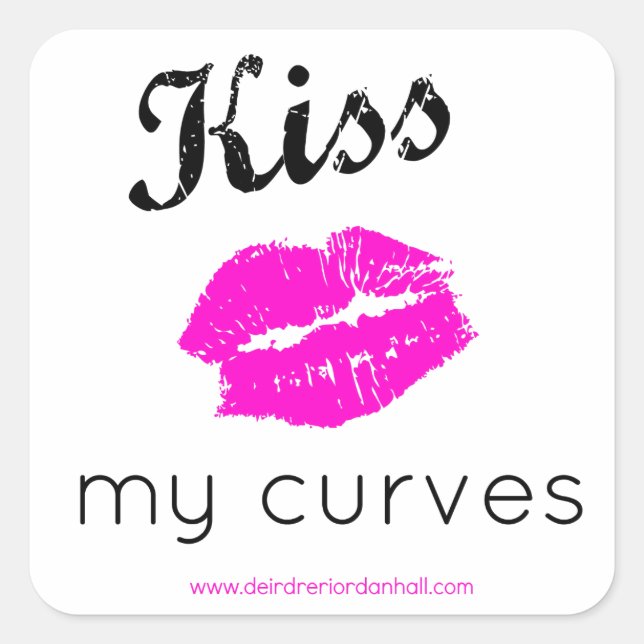 Kiss My Curves Sugar, the novel swag Square Sticker (Front)