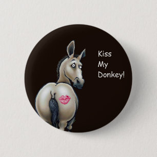 kiss my donkey pin