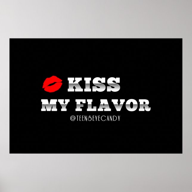 Kiss My Flavor Red Lips Vape Poster (Front)