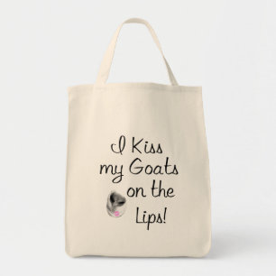 Kiss My Goats Funny Goat Sayings Tote Bag