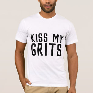 KISS MY GRITS FUNNY VINTAGE T-SHIRTS