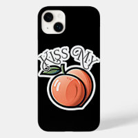 Kiss my Peach Peaches Funny Fruit
